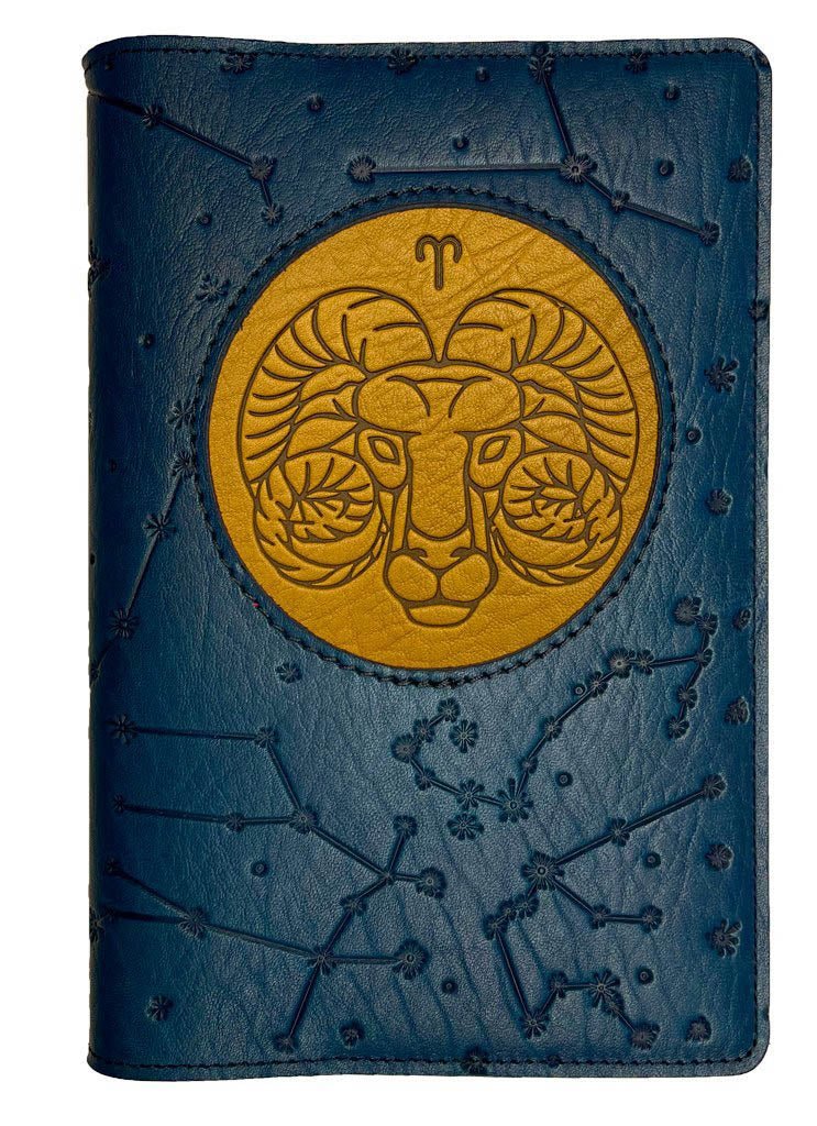 Oberon Design Zodiac Icon Journal Constellations, Aries, Marigold &amp; Navy