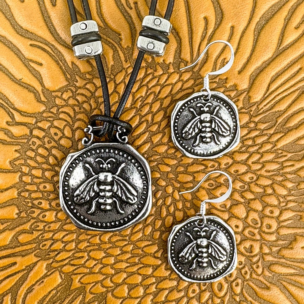 Honey Bee Jewelry Set (Earrings & Necklace)