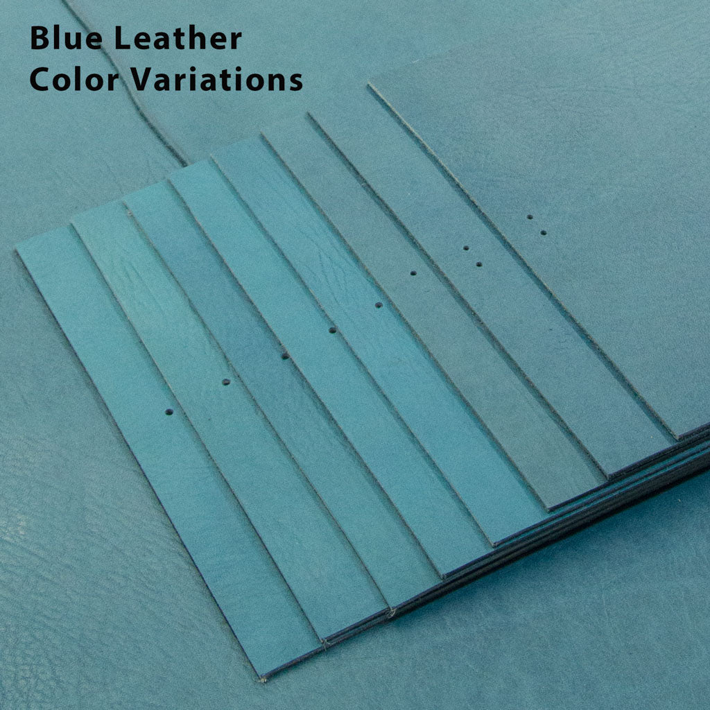 Oberon Design Blue Leather Color Variations