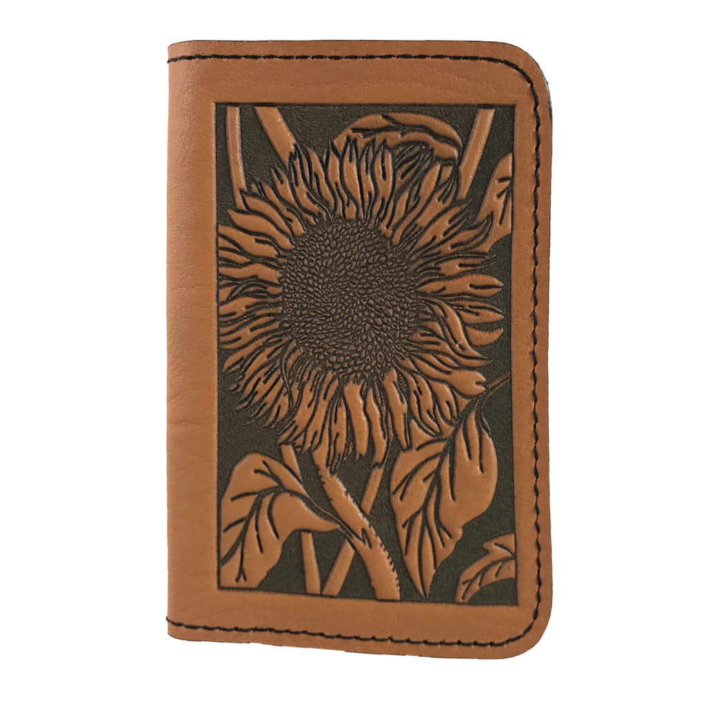 Sunflower Mini Wallet, Saddle