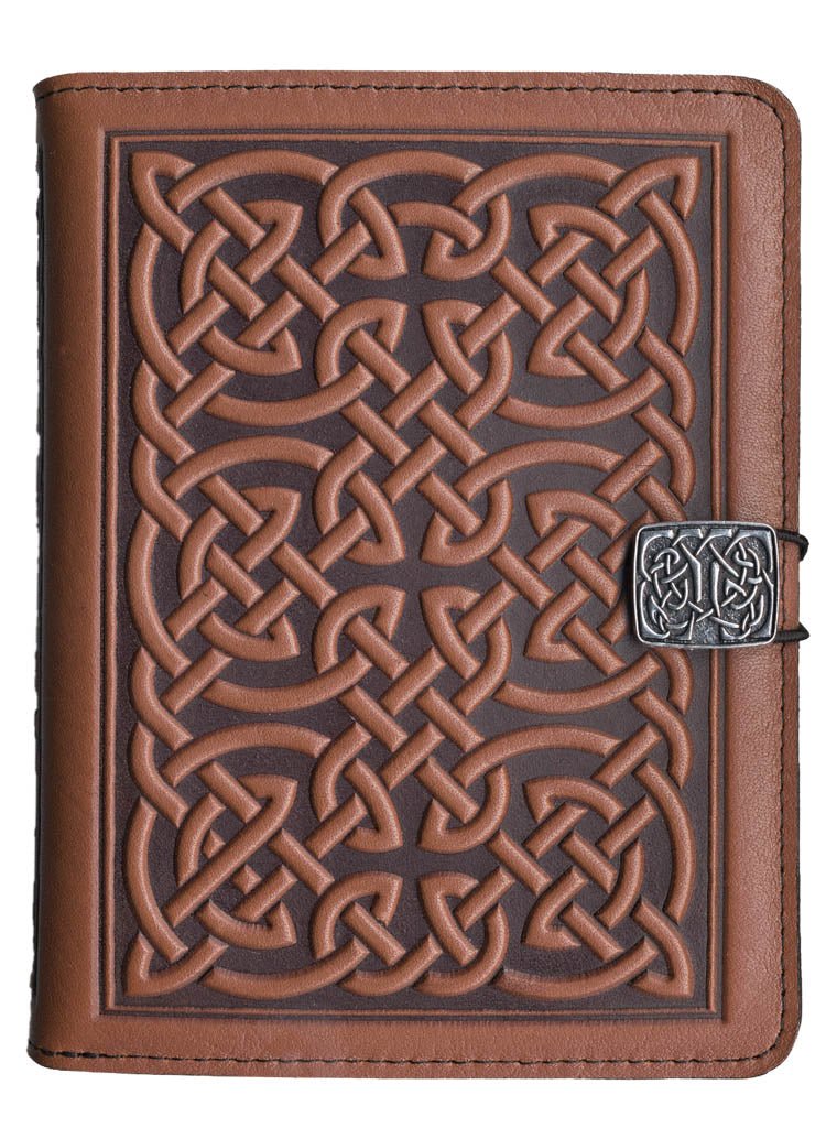 Genuine leather cover, case for Kindle e-Readers, Bold Celtic, Saddle