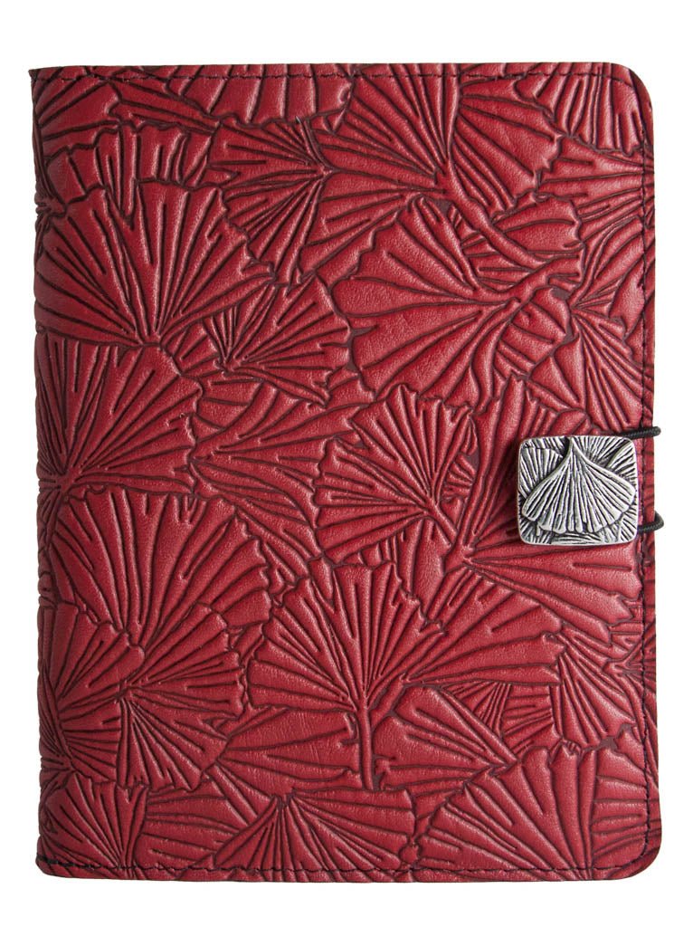 Genuine leather cover, case for Kindle e-Readers, Ginkgo, Red
