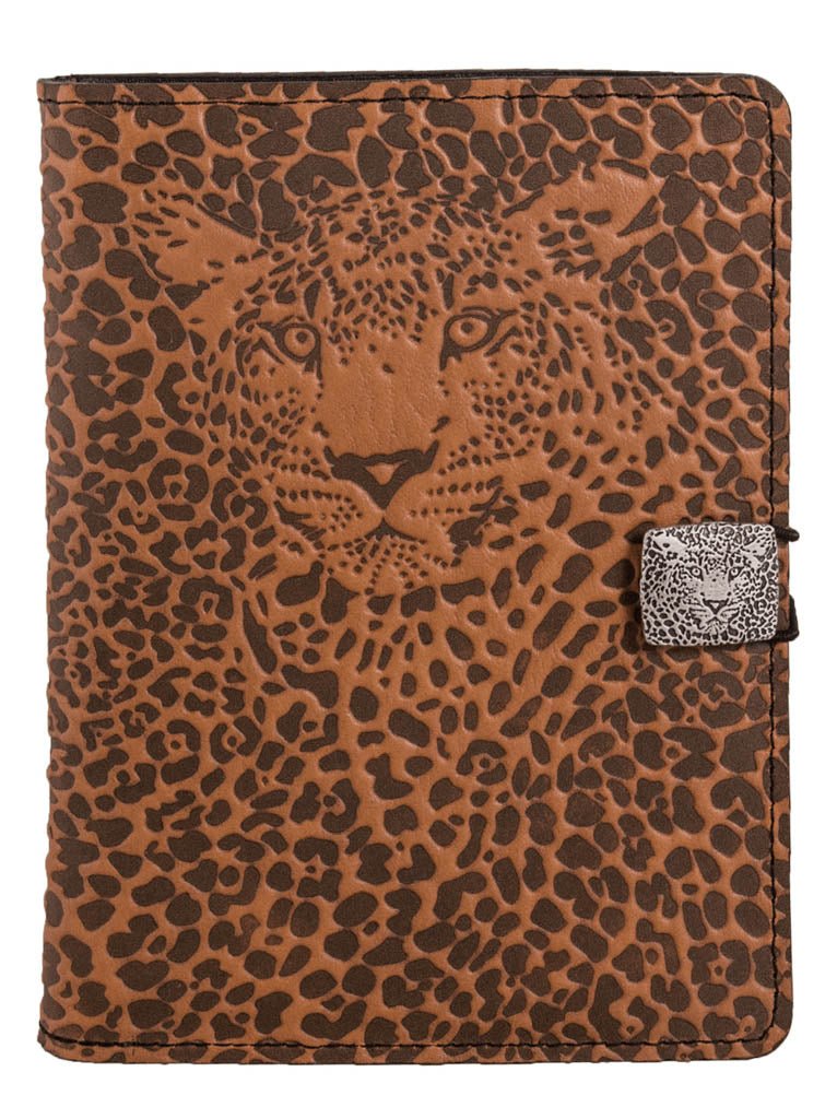 Genuine leather cover, case for Kindle e-Readers, Leopard, Saddle