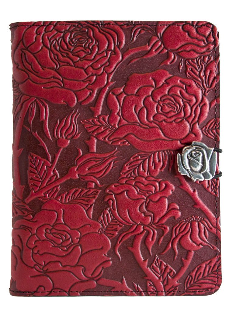 Genuine leather cover, case for Kindle e-Readers, Wild Rose, Red