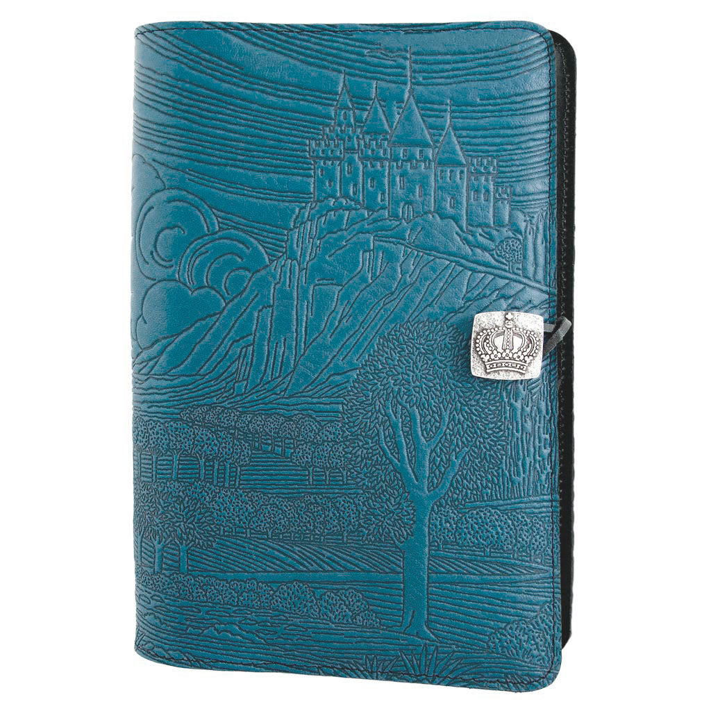 Oberon Design Large Leather Notebook Cover, Camelot, Marigold