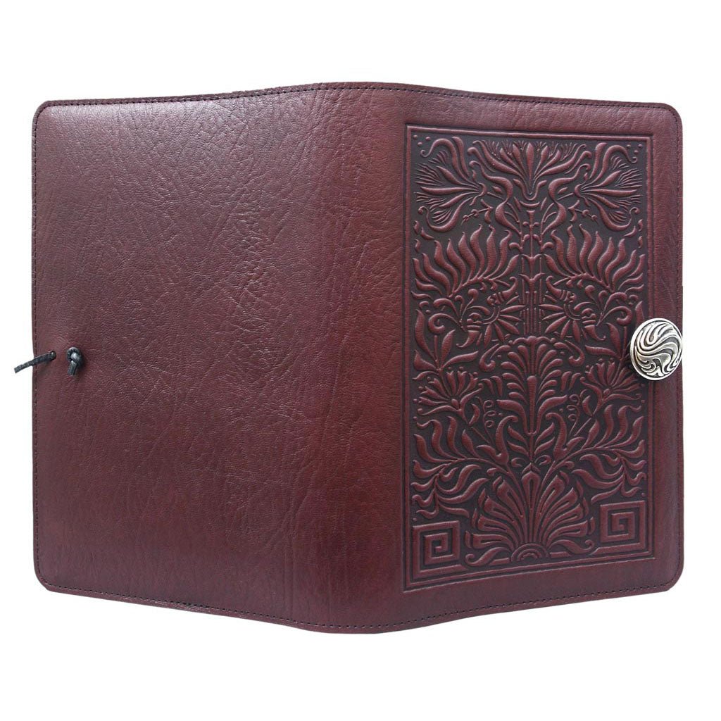 Large Leather Notebook Cover, Thistle