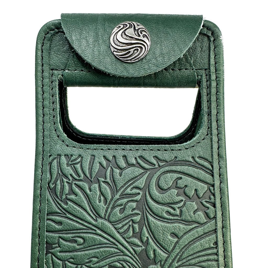 Oberon Design Wine Bottle Carrier Bag, Acanthus Leaf Detail