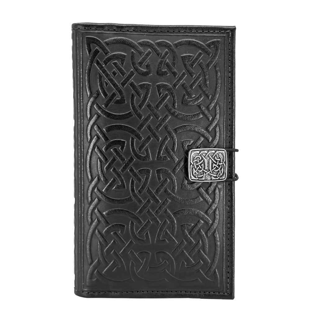 Oberon Design Premium Leather Women's Wallet, Bold Celtic, Black