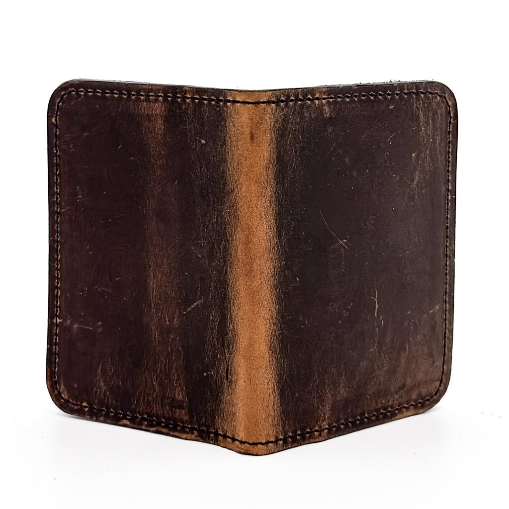 Hard Times Mini Wallet, Copper/Rustic - Open