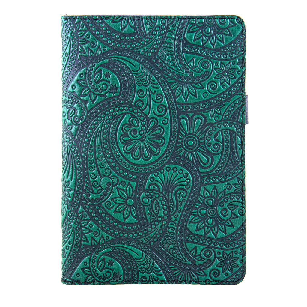 Leather Portfolio with Notepad, Pockets and Pen Holder, Paisley