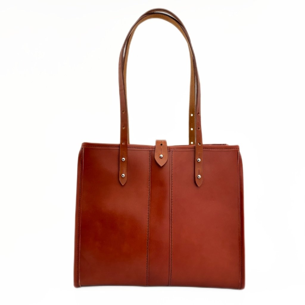 Leather Sonoma Tote bag, tahoe whiskey color, front