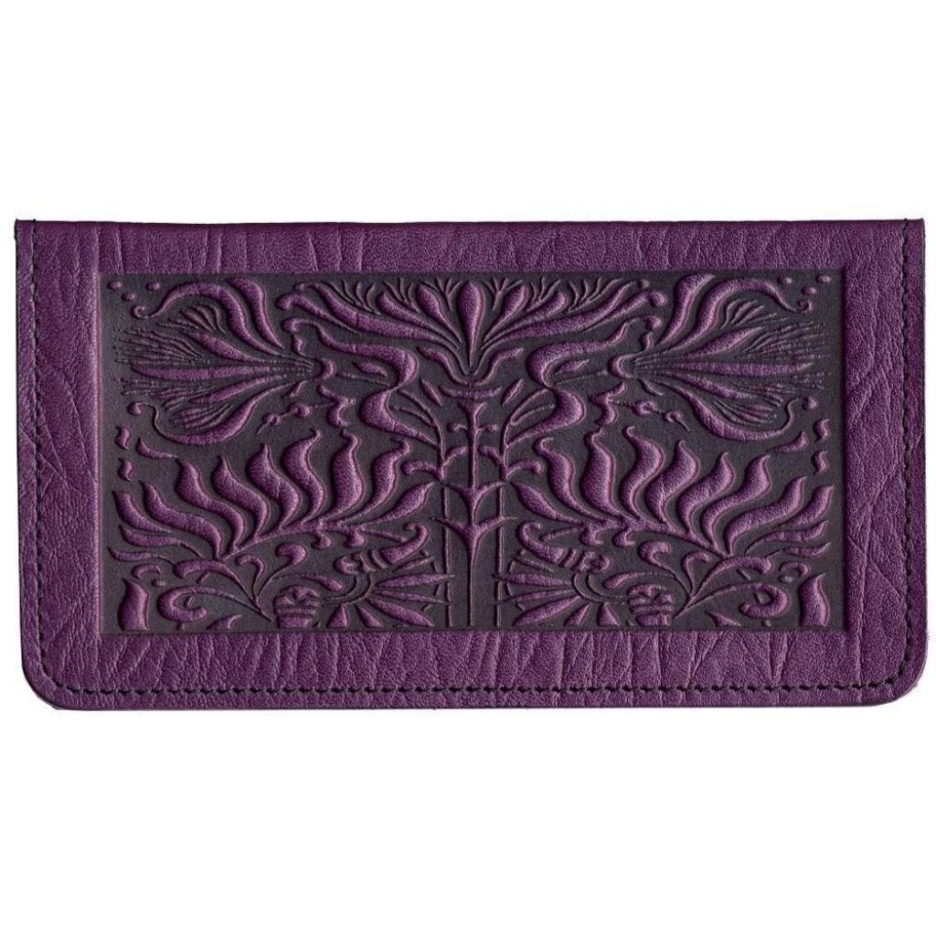 Checkbook Cover, Thistle, Orchid