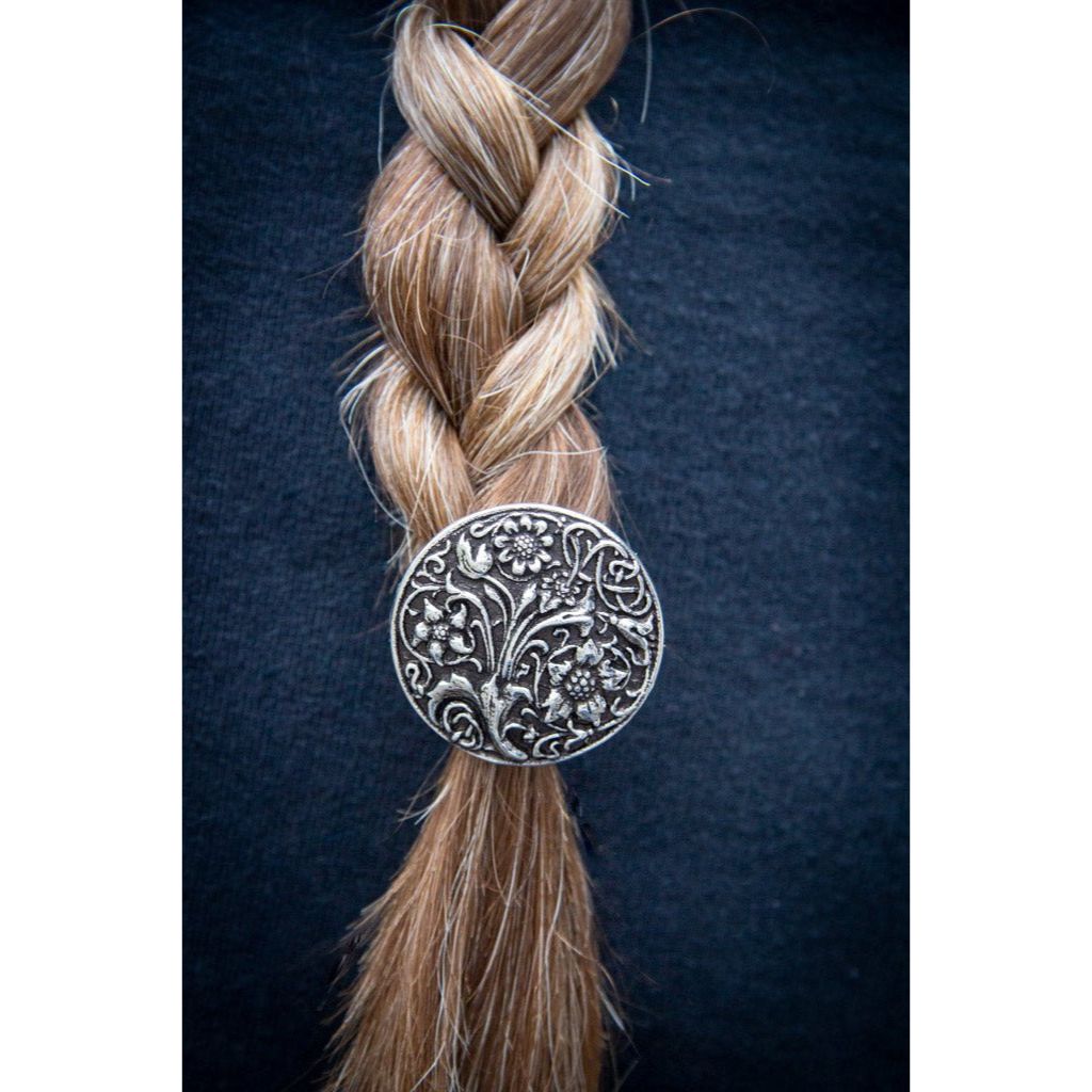 Oberon Design Ponytail Holder, Women's Hair Tie, Wildflowers