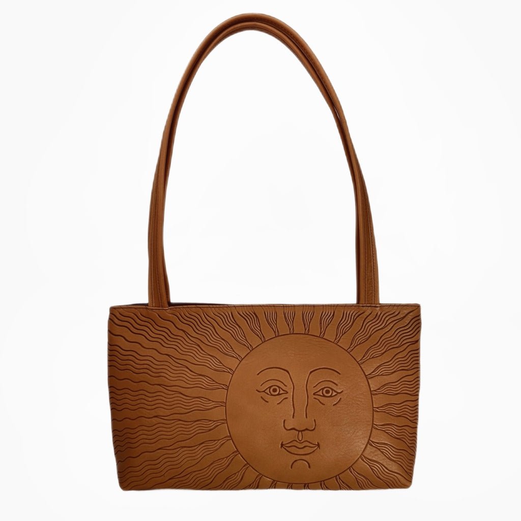 Leather handbag, Streamline in Saddle by Oberon Design