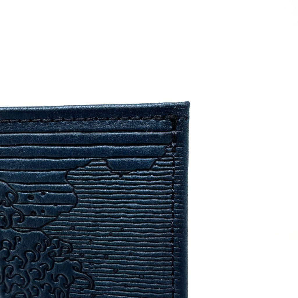 SECOND, Hokusai Wave Passport Wallet in Navy