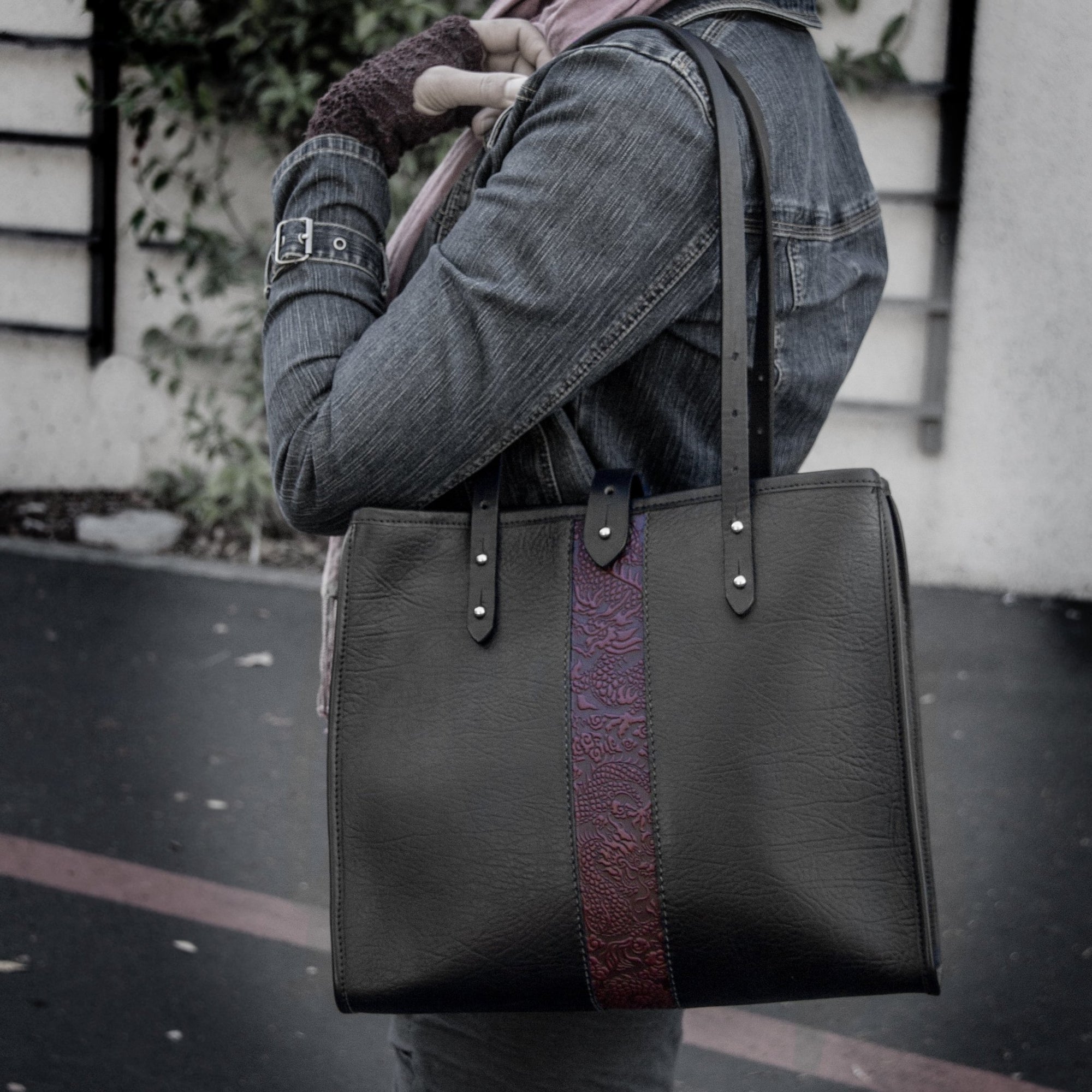 Oberon Design Hand-Crafted Genuine Leather  Women's Handbag, The Sonoma Tote