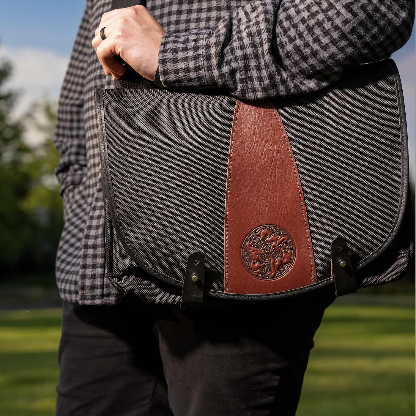 Messenger Bags | Slimline Nylon and Leather | Oberon Design
