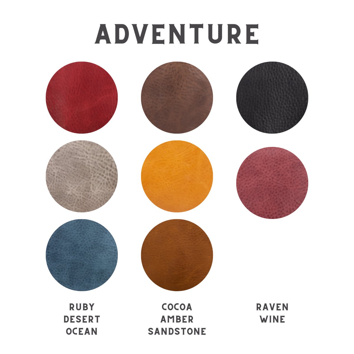 Obern Color Leather Color Sample Set - Oberon Design