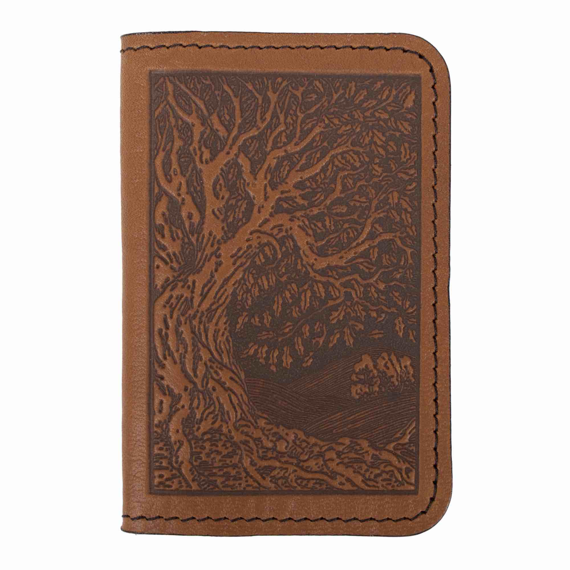 Tree of Card Holder Life Mini Wallet, Saddle