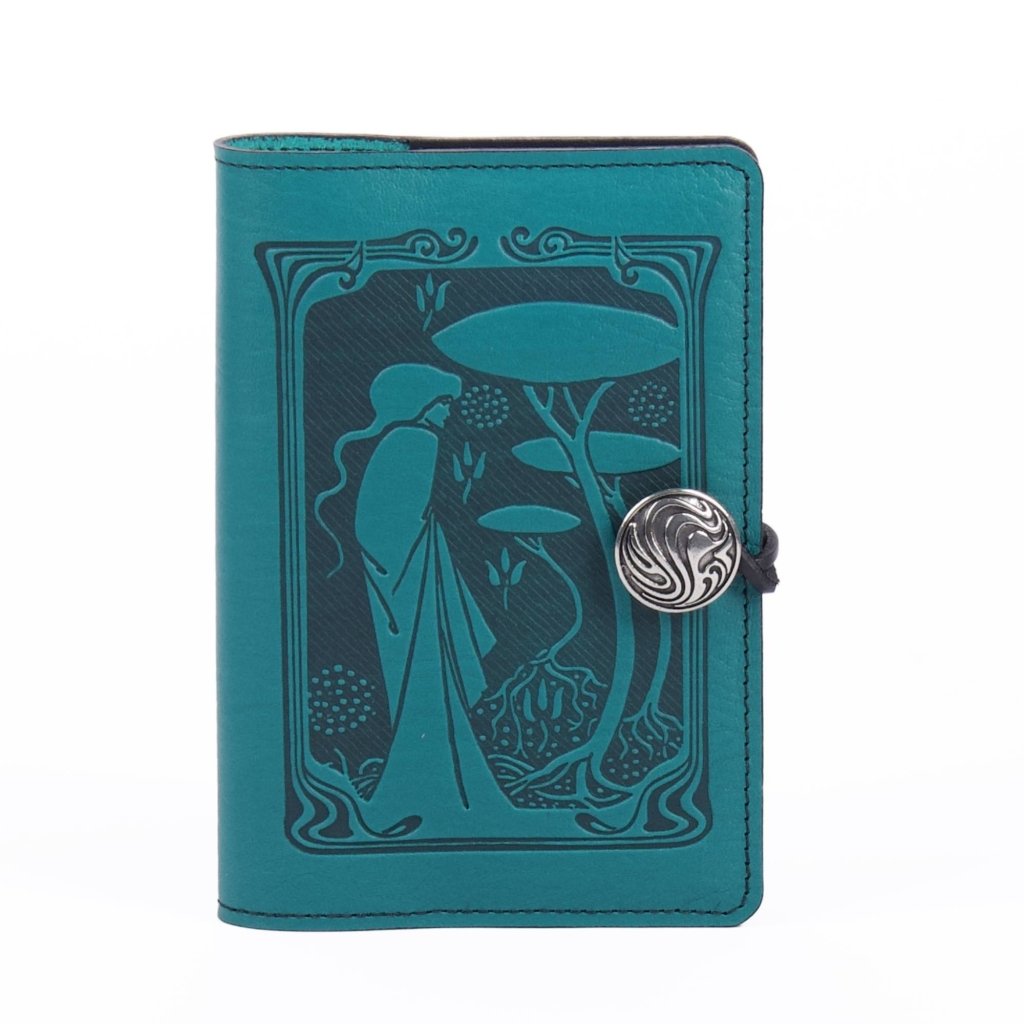 Guinevere small journal in teal  front view