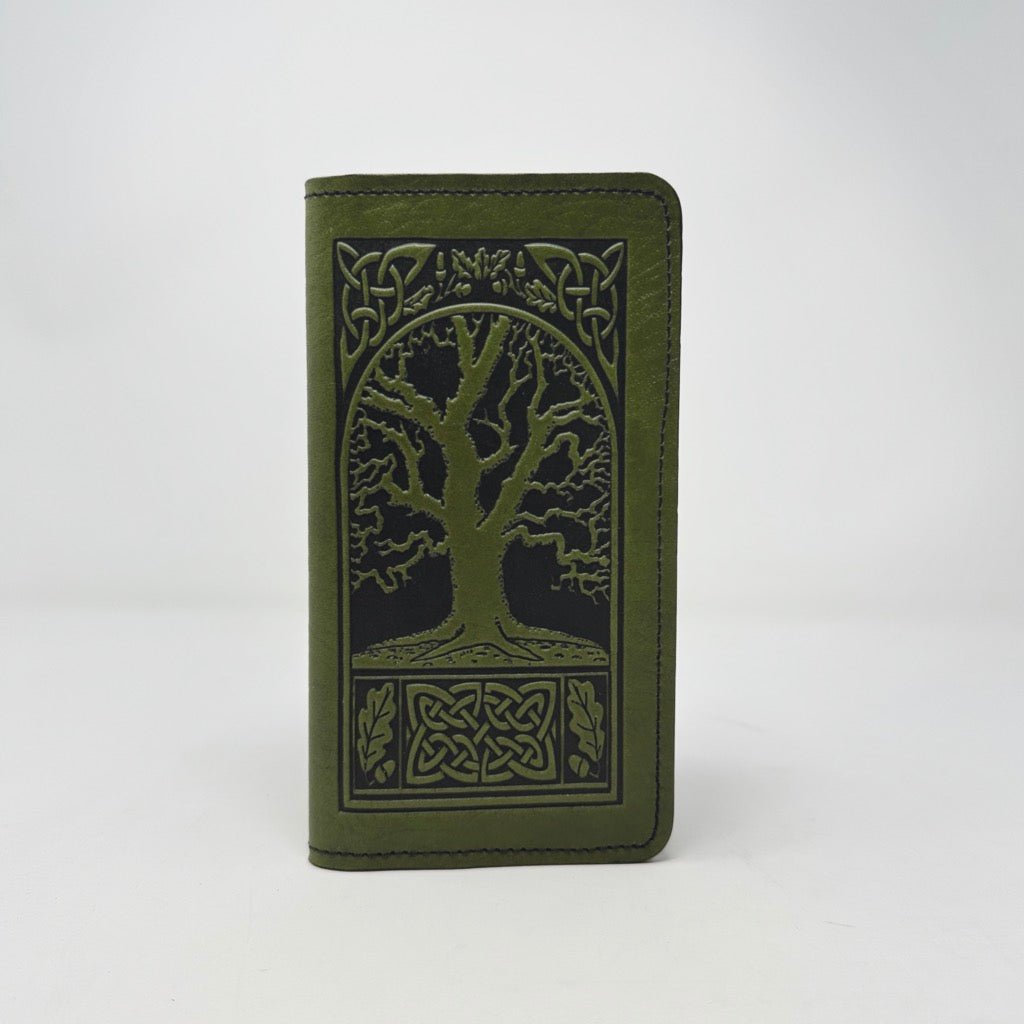 SECOND, Celtic Oak Checkbook Cover in Fern