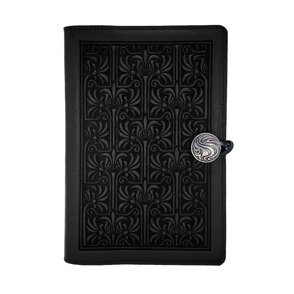 Oberon Design Art Nouveau Lattice Large Journal in Black