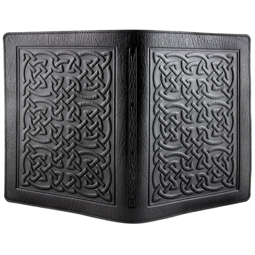 Bold Celtic Composition Notebook Cover, Black - Open