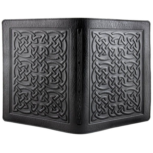 Oberon Design Leather Composition Notebook Cover, Bold Celtic
