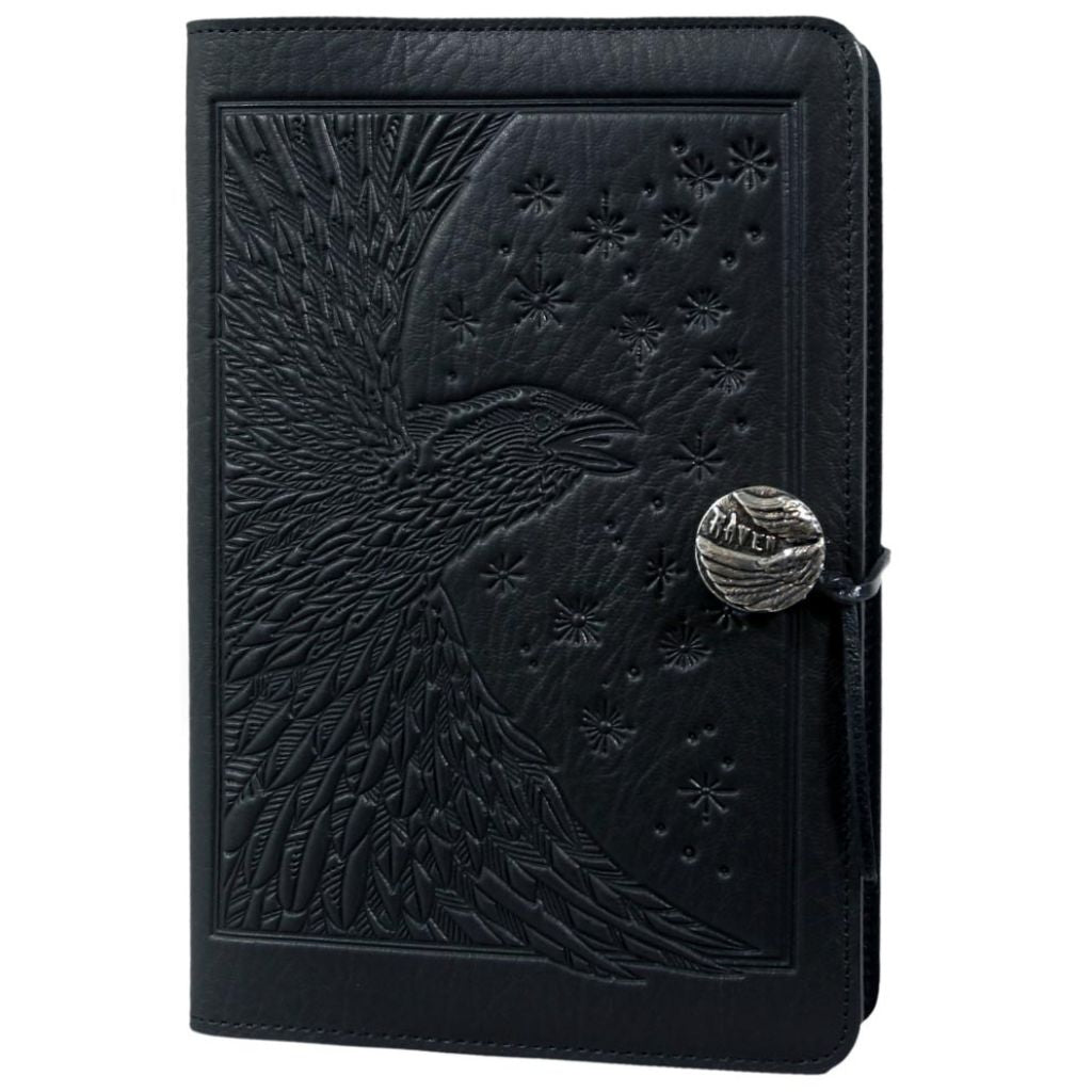 Leather Refillable Journal Notebook, Raven