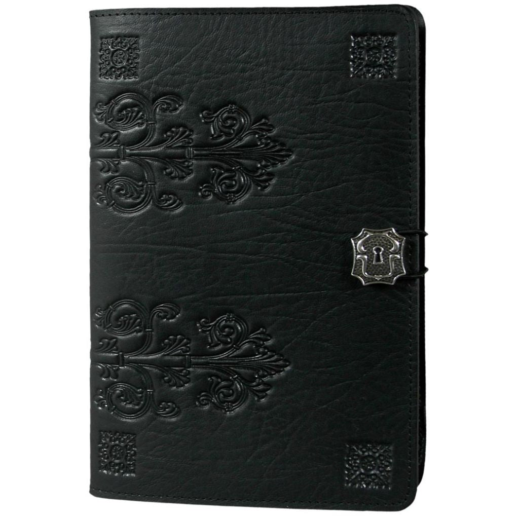 Oberon Design Leather iPad Mini Cover, Case, da Vinci, Black