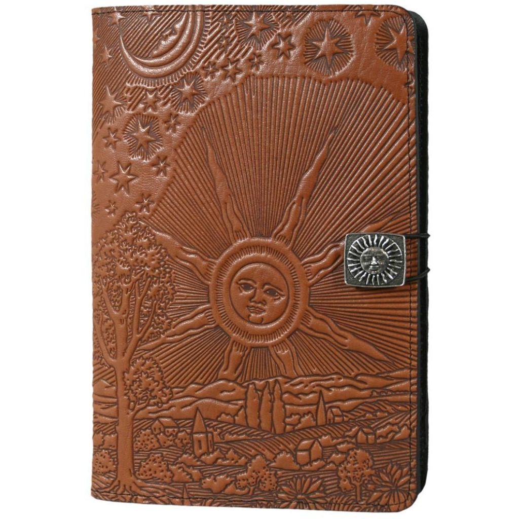Oberon Design Leather iPad Mini Cover, Case, Roof of Heaven, Saddle
