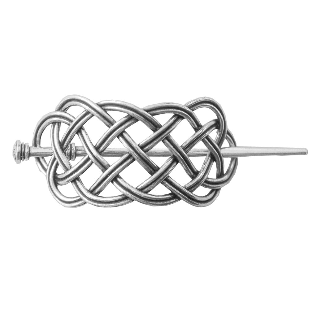 Oberon Design Hand-Cast Metal Hair Stick, Hair Slide, Large Basket