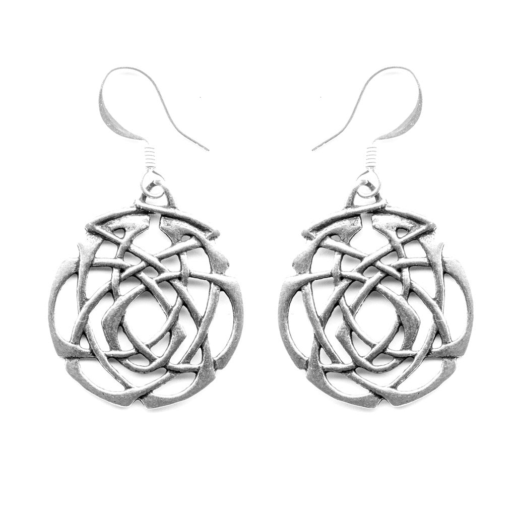 Oberon Design Britannia Metal Jewelry, Earrings, Eternity Knot