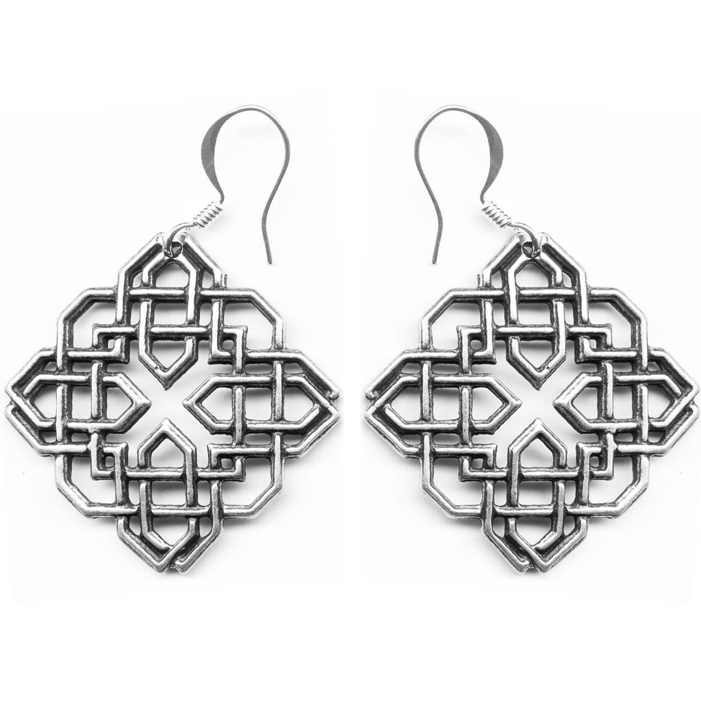 Oberon Design Britannia Metal Jewelry, Earrings, Harmony Knot