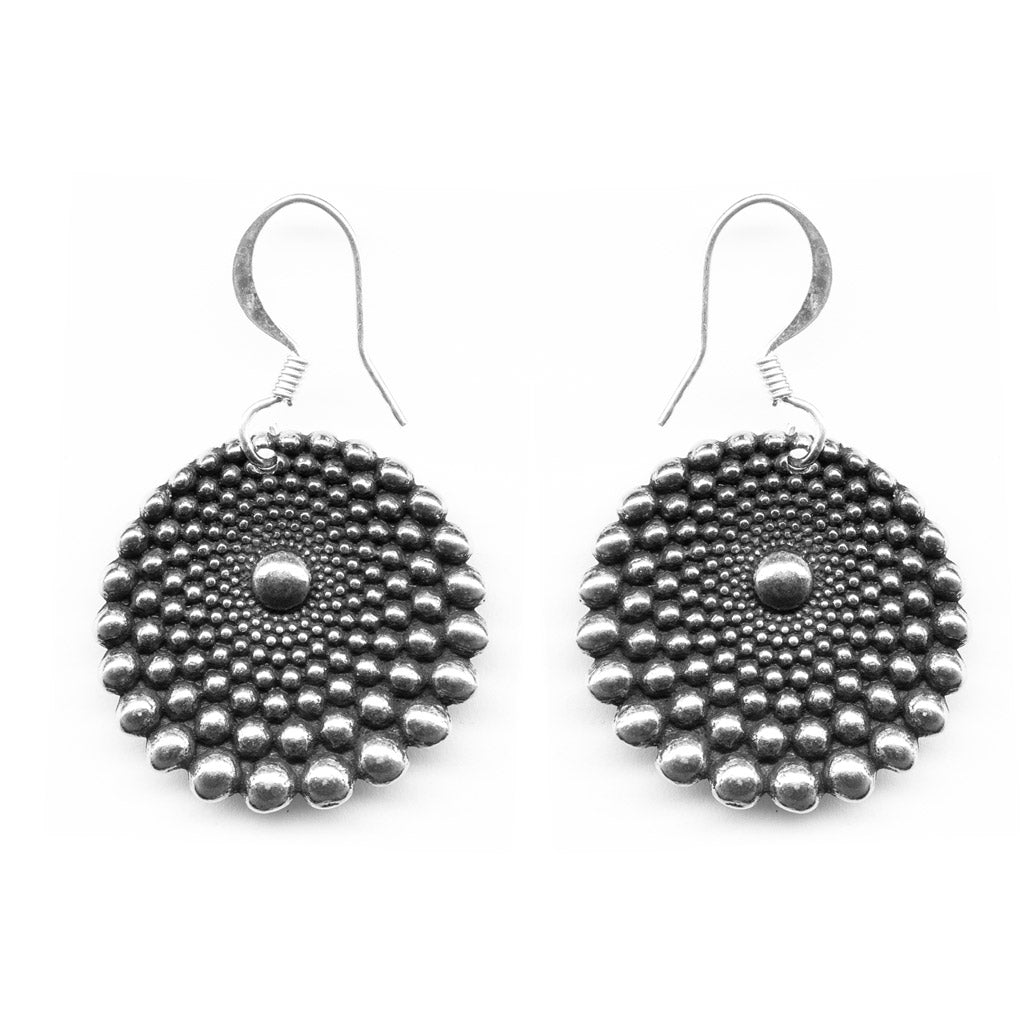 Oberon Design Britannia Metal Jewelry, Earrings, Mandala