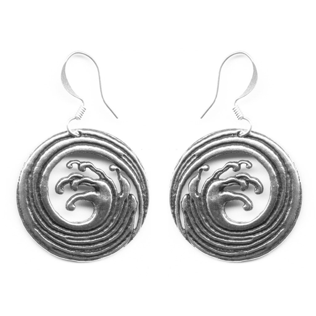 Oberon Design Britannia Metal Jewelry, Earrings, Wave