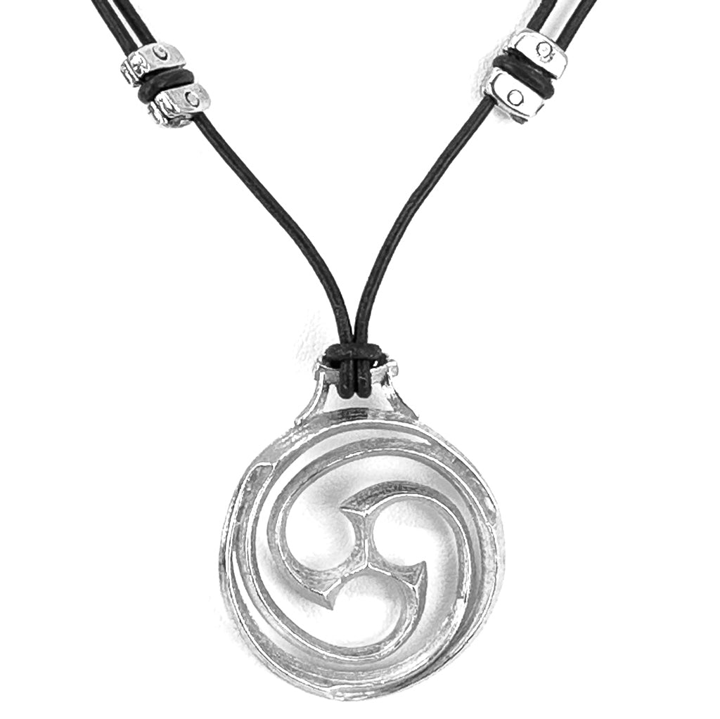 Oberon Design Goddess Spiral Hand-Cast Britannia Metal Necklace