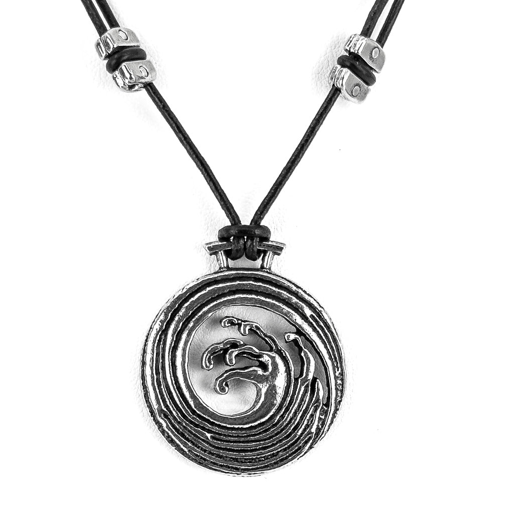 Oberon Design Britannia Metal Wave Jewelry Set, Necklace