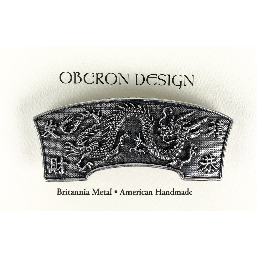Oberon Design Hair Clip, Barrette, Hair Accessory, Dragon, Card