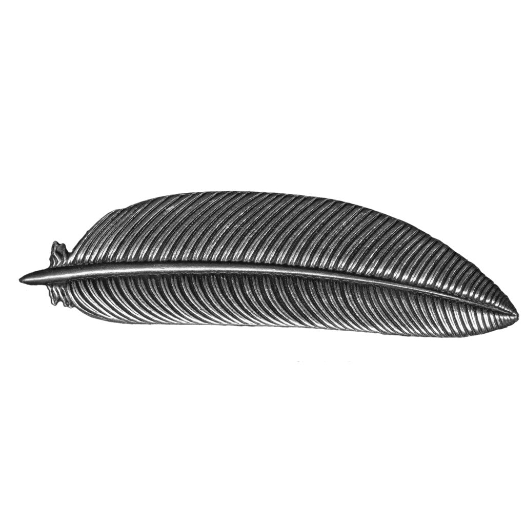 Oberon Design Hair Clip, Barrette, Hair Accessory, Feather, 70mm