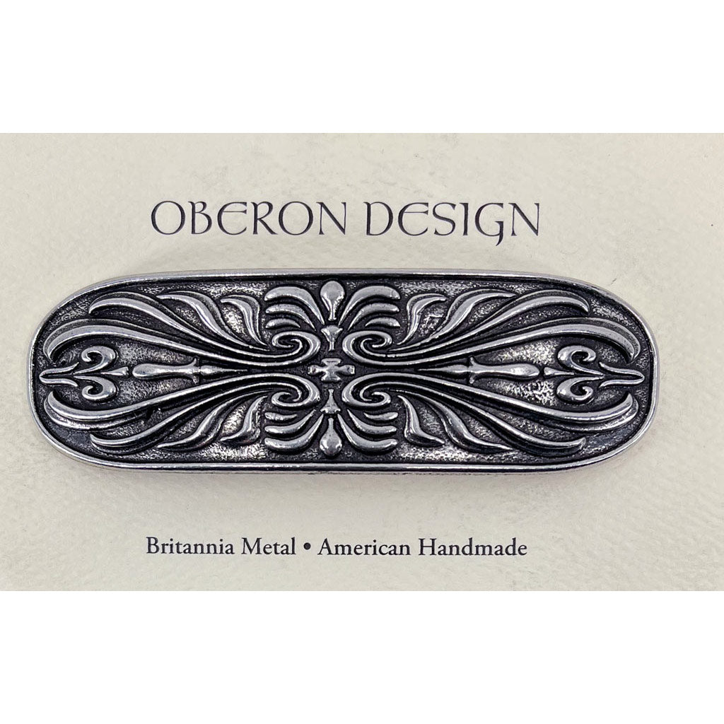 Oberon Design Hair Clip, Barrette, Hair Accessory, Scroll, Card
