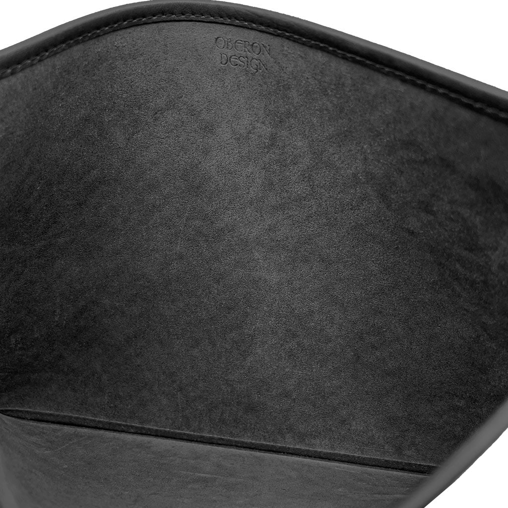 Genuine Leather Laptop, Tablet, MacBook sleeve Hand Made in the USA, Black Interior