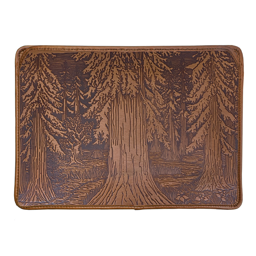Oberon Design Genuine Leather Laptop Sleeve, MacBook Case, Tablet Cover, Forest, Green