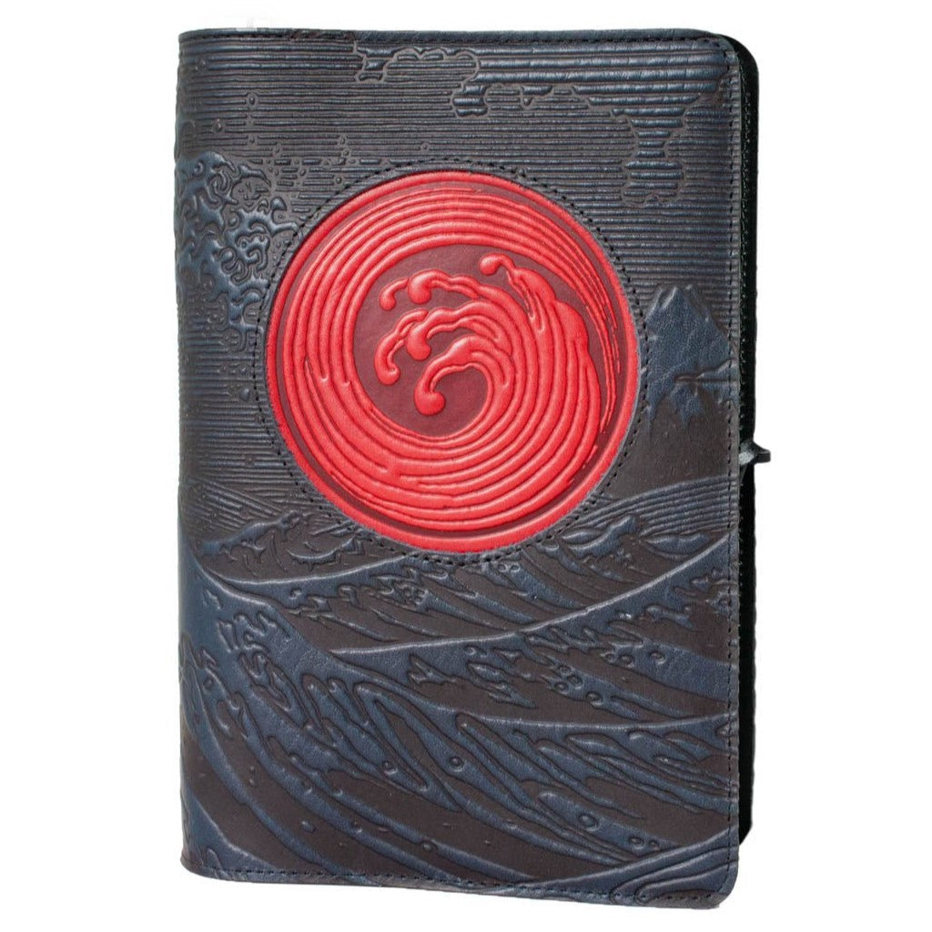 Oberon Design Leather Refillable Icon Journal Cover, Zen Wave
