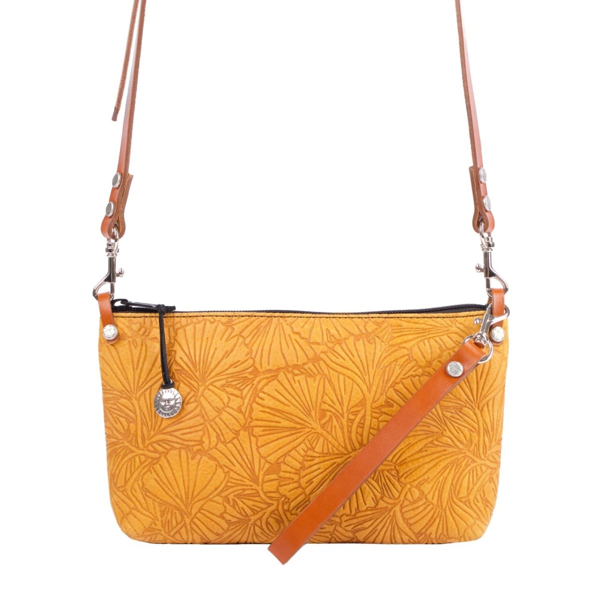 Paula Crossbody / Wristlet, Ginkgo Adventure - Oberon Design