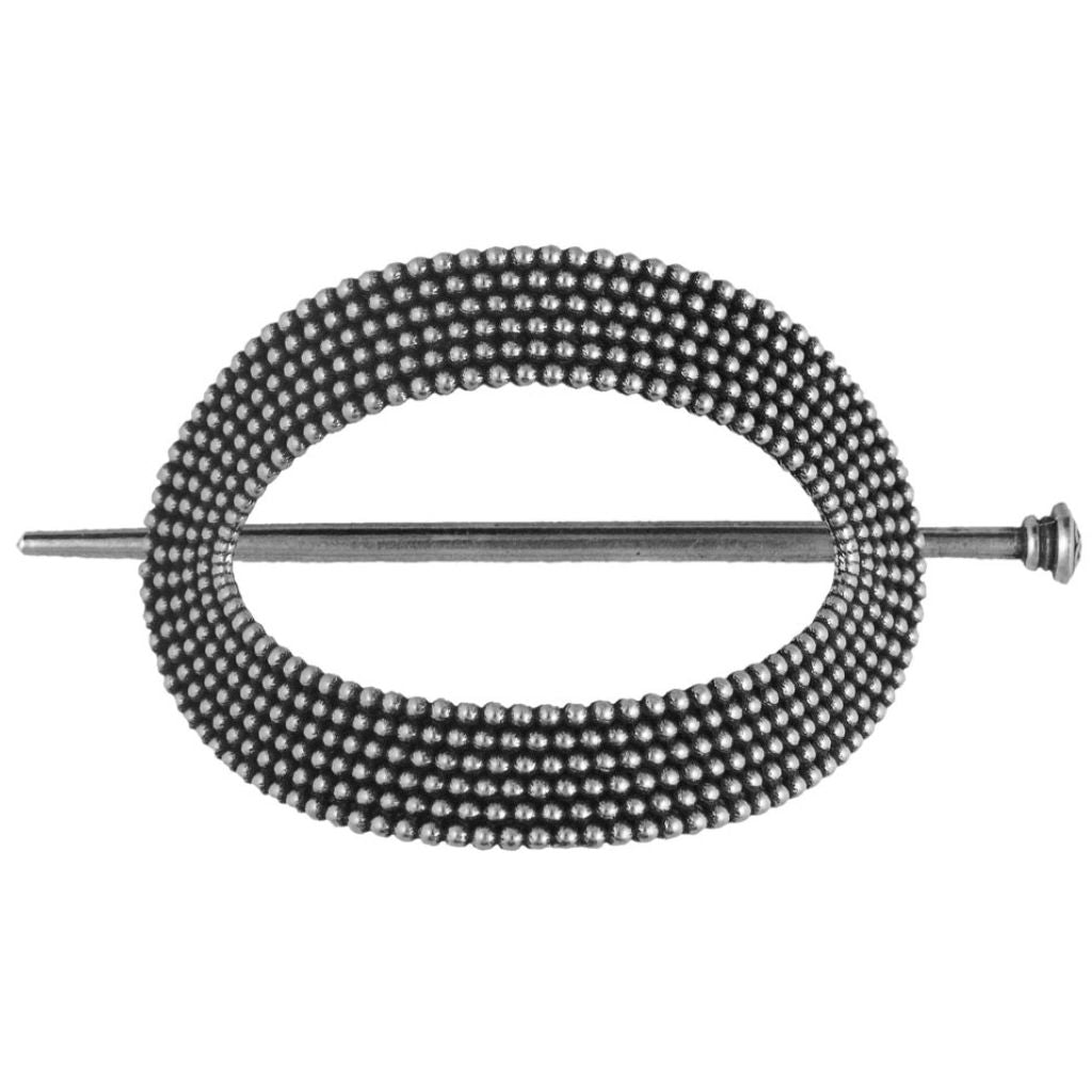 Oberon Design Hand-Cast Metal Hair Stick, Hair Slide, Pebbled Stick