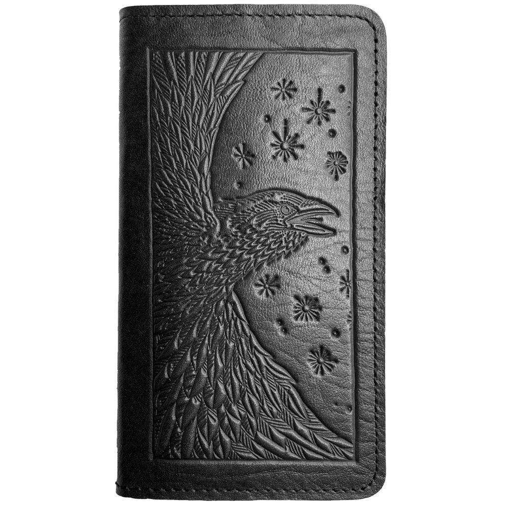 Checkbook Cover, Raven, Black