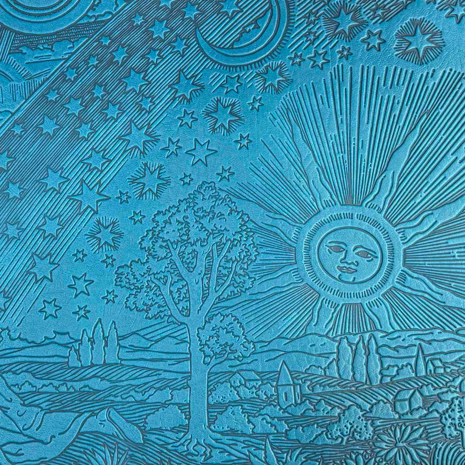 Oberon Design Roof of Heaven on Blue Leather