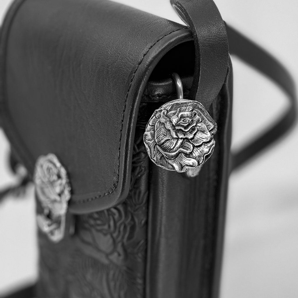 Oberon Design Hand Crafted Key Ring Purse Hook, Rose