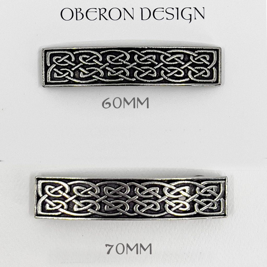 Oberon Design Hair Clip, Barrette, Small Celtic, 2 Sizes